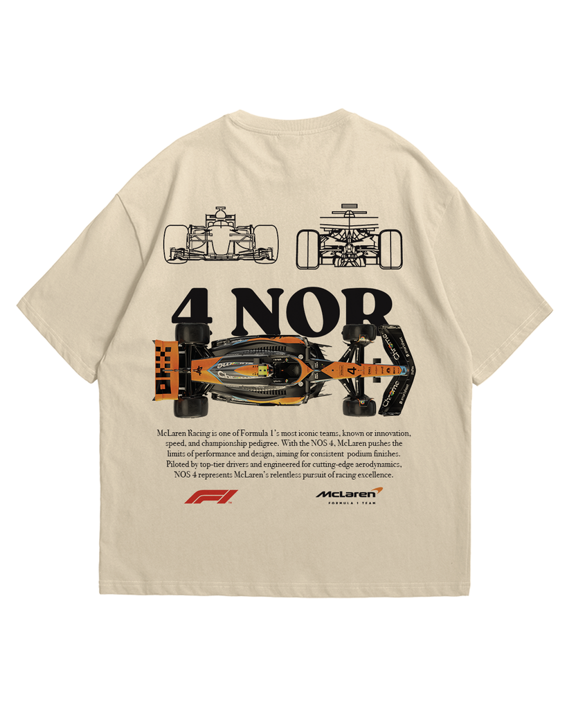 McLaren NOR 4 Drop Shoulder Tee – Xiro & Co - Main