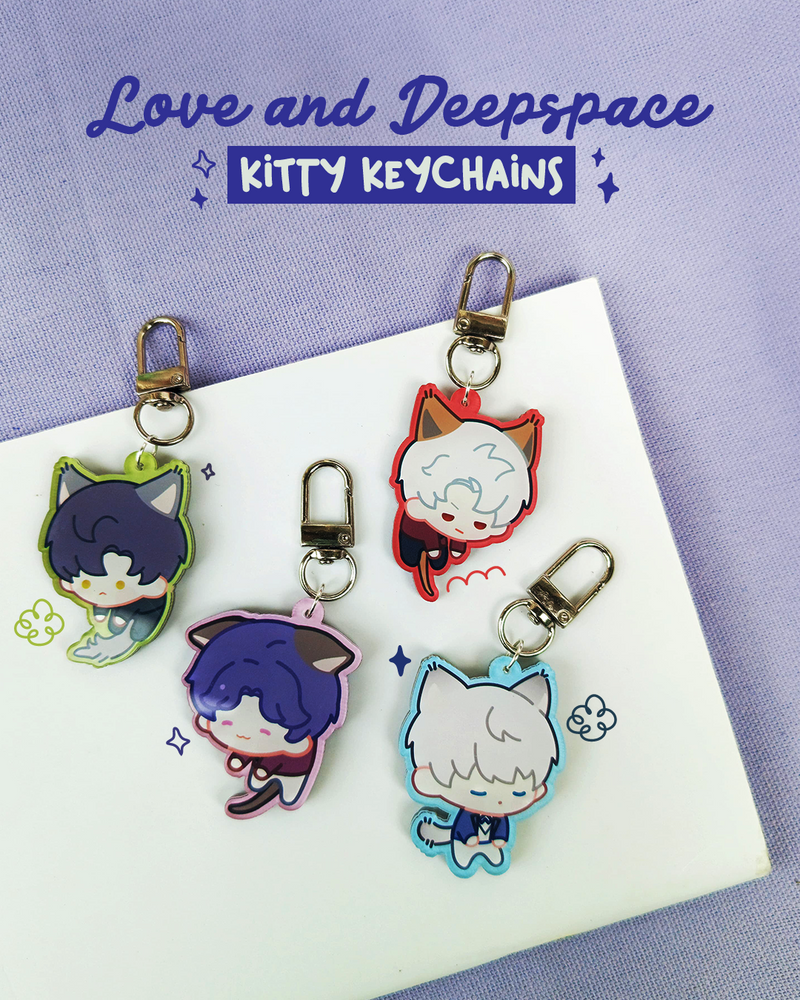 Love and Deepspace Kitty Keychains