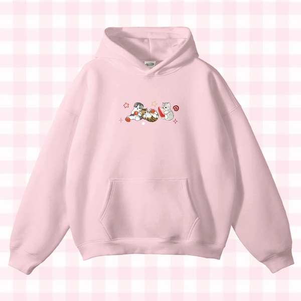Mofusand Strawberry Dessert Cat Hoodie