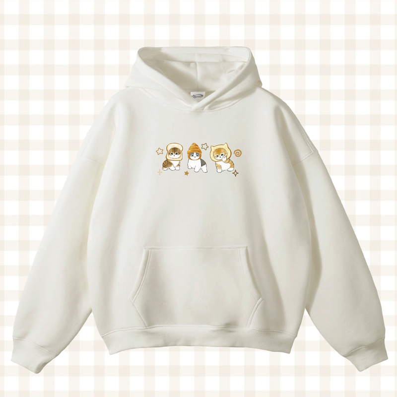 Mofusand Breakfast Bread Cat Hoodie