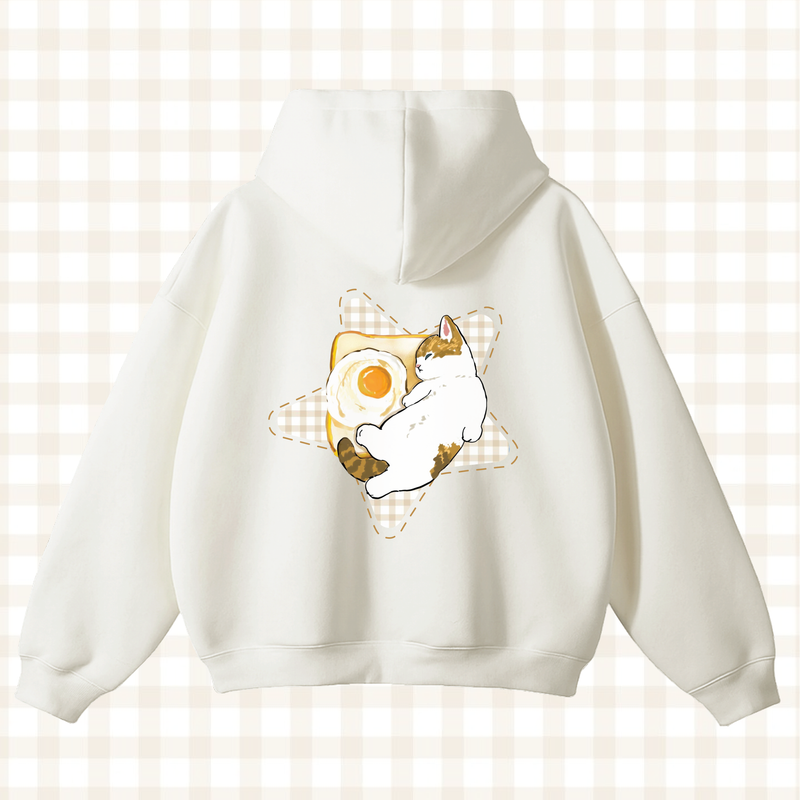 Mofusand Breakfast Bread Cat Hoodie